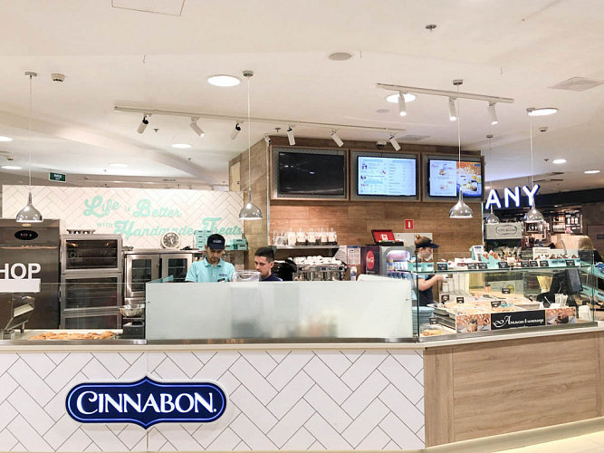 CINNABON, сеть пекарен - освещение рис.1